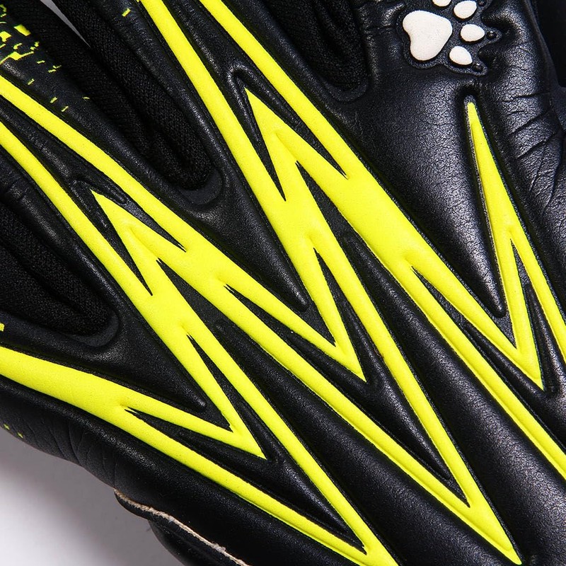 Kelme Vortex Training Goalkeeper Gloves, Black/Neon Yellow, Size 7
