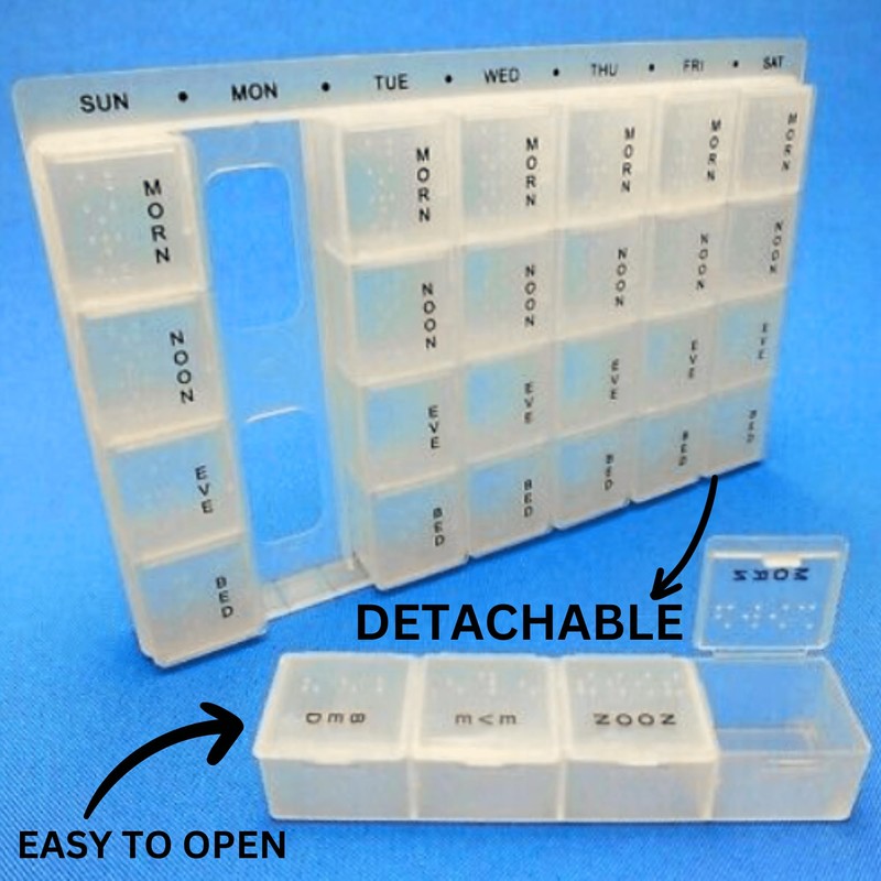 RINCS Essentials Pill Box – Weekly Tablet Organizer 7 Day