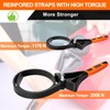 Toolwiz Rubber Strap Wrench Set, 2pcs for Pipes Below 6''
