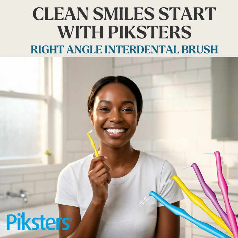 Piksters Right Angle Interdental Brush Extra Tight Gaps 6 Pack