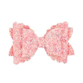 Girls Three-tier Bow-knot Hair Pin Pink