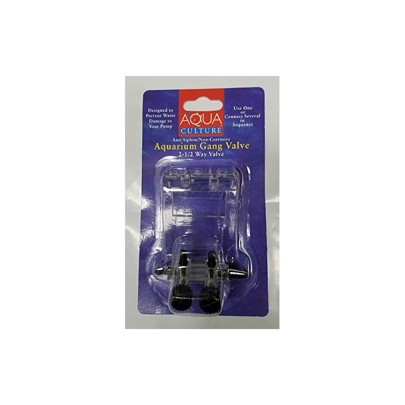 Aquarium 2-1/2 Way Gang Valve, 1 Ct-Aqua Culture-0002780690475