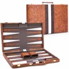 AMEROUS Backgammon Set, 18 Inches Classic Board Game withLeather Case,