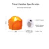 ONEIHOMM 12 PCS Orange Flickering Flame Tealight Candles with Timer,