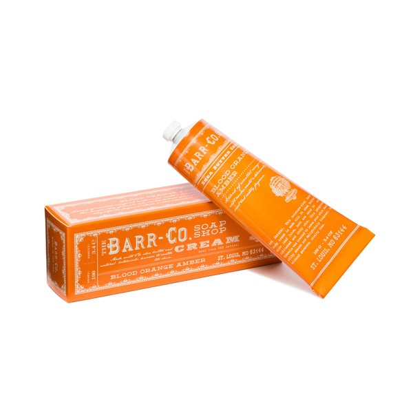 BARR-CO. Soap Shop Hand Cream Blood Orange Amber, Orange & Amber Essential Oils, Hand Cream for Dry & Cracked Hands, Shea Butter Cream, 3.4 fl oz