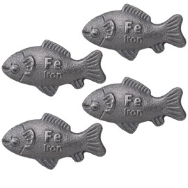 Set of 4 Iron Fish, Lucky Iron Fish for Cooking, Daily Supplement for Vegans, Athletes, Pregnant Women, Safely Gift Loved Ones, 7cm x 4cm