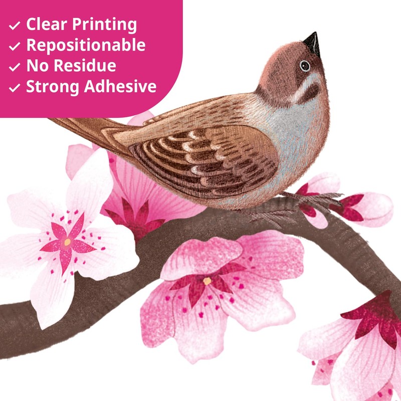 DECOWALL SG4-2306 Cherry Blossom Tree Wall Stickers Decals