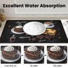 BVBOX 17"x 32" Coffee Bar Mat, Coffee Chocolate Absorbent Dish