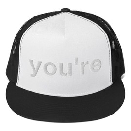 You're, not Your. Grammar Nazi Funny Hat (Embroidered Trucker Cap)