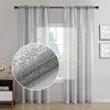 TERLYTEX Extra Long Silver Sheer Curtains 120 Inches Long, 2