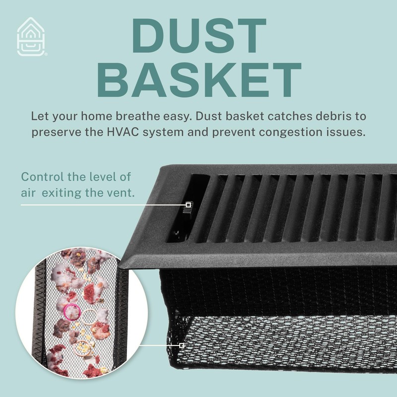 2 Pack Contemporary 2x10 Inch Decorative Floor Register Vent with