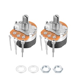 uxcell WH138 Potentiometer with Switch B10K Ohm Variable Resistors Single Turn Rotary Carbon Film Taper 2pcs