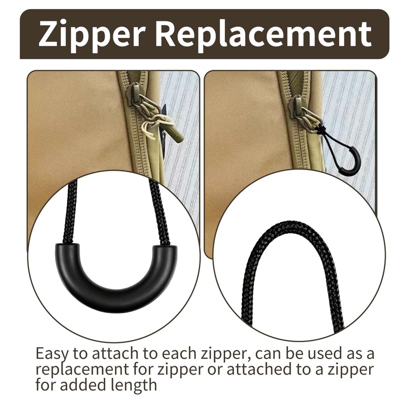Zipper Pulls Compatible with Osprey,10PCS,Removable U Shape Zipper Pull Replacement