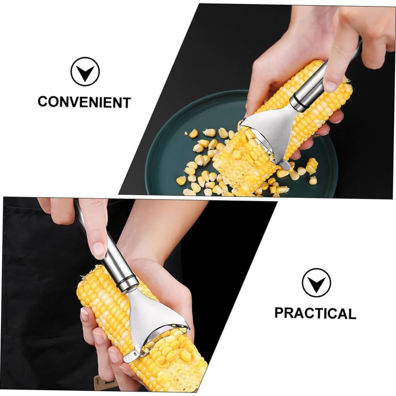 COLLBATH Corn Peeling Tool for Kitchen: Stainless Steel Ergonomic Design
