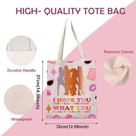 Gzrlyf Spiice Girls Makeup Bag The Spiice Girls Music Inspired Canvas Spiice Girls Gifts For Women Spiice Girls Wannabe Zipper Pouch (I HOPE YOU tote)