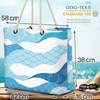 VOID Japan Waves Sea Pattern Beach Bag Shopper 58 x