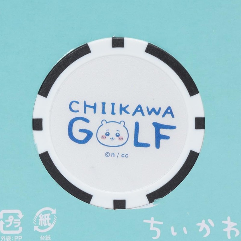 Chiikawa Golf Casino Marker Sea Otter 2409-CKG014WH00 (White x Black/FF/Men's,