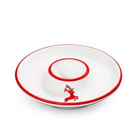GMUNDNER KERAMIK Egg Cup Smooth Diameter 12 cm Ruby Red Stag Crockery Handmade in Austria