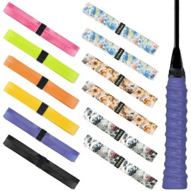 12 Pcs Tennis Racket Grip Tape, 9 Colors Pickleball Paddle Grip Tape, Colorful Badminton Racket Grip Tape Fishing Rod Pickleball Overgrip Wrap Replacement Grip Tapes for Racket Handle
