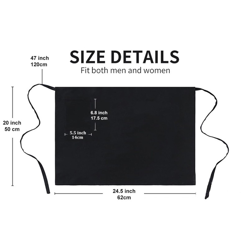 4sold (2 Pack 100% Cotton Unisex Adjustable Bib Apron with