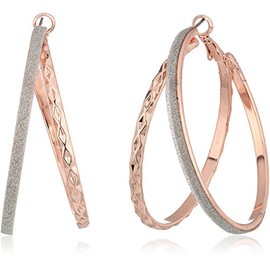 GUESS Update Glitter Paper Hoop Earrings, Large, Paper