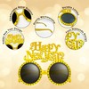 Leetous Happy New Year Glasses 2025 Plastic - 4 Pack,