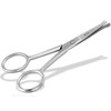 Bartschere Nasenhaar Schere mit Mikroverzahnung 10,5 cm mit abgerundeten Enden