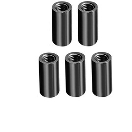 Female Threaded Round Aluminum Spacers, Aluminum Spacer Posts M3 x 5mm PCB Posts for Drone Quadcopters, DIY Models, RC Planes and Circuit Boards Fasteners, Black - (5 Pcs)