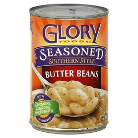 Glory Foods Seasoned Southern Style Butter Beans 15oz Can (Pack of 6) - SET OF 2