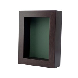 CountryArtHouse 8x10 Brown Shadow Box Frame with A 1 3/4" Usable Depth Includes Hunter Green Acid-Free Backing, UV Resistant Acrylic, & Hanging Hardware