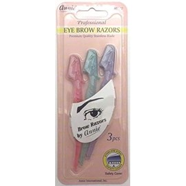 Annie Eyebrow Razor Set, 3 Count, Assorted Color
