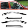 Deebior 94040Y Chrome Side Window Visor Wind Vent Deflector,4pc Outside