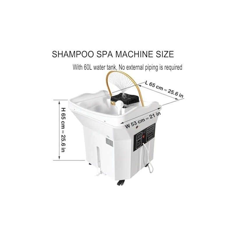 Head Spa Equipment Portable Hair Washing Basin 60l Water Japanese