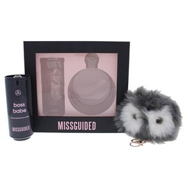 Missguided Boss Babe - Fragrance For Women - Amber Floral Scent - Opens With Notes Of Bergamot, Pear, Pistachio And Rose - Long-Lasting - 2 Pc Gift Set - 2.7Oz Edp Spray And Pom Pom Keyring