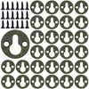 Luckycivia 60Pcs Metal Round Type Keyhole Shelf Brackets Hangers, Picture