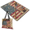 xigua America Flag Picnic Blanket Extra Large Picnic Mat Waterproof
