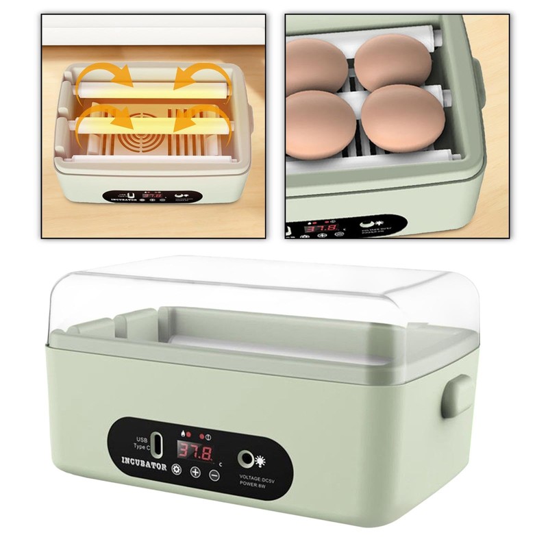 Baoblaze Mini Egg Incubator, Digital Incubator Poultry Incubator for Parrot,