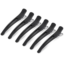 Triko Set de 6 Pinzas para el Cabello de Pico de Pato, Clips de Acero Inoxidable con Banda de Silicona, Broches para Cabello Antideslizantes y Sin Daño, Pasadores Para Corte y Peinados Profesionales