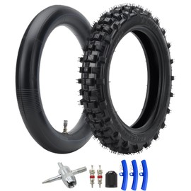 80/100-12 3.00-12 Dirt Bike Tire and Inner Tube for Honda XR70 CRF70 CRF110 KLX110 Tuttio Soleil01 DRZ110 PW80 TTR90 110cc 125cc SSR Apollo Coolster TaoTao DB14 Off Road Motorcycle Dirt Bike Parts