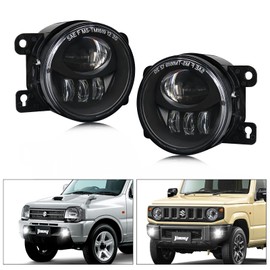 OPPLIGHT Jimny LED Fog Light Unit, For JB64, Jimny Sierra JB43W/JB74, LED Fog, For Vehicle Inspection, Bright, Cut Line, White, 6000K, Genuine Replacement, Coupler, Easy Installation, Waterproof, For