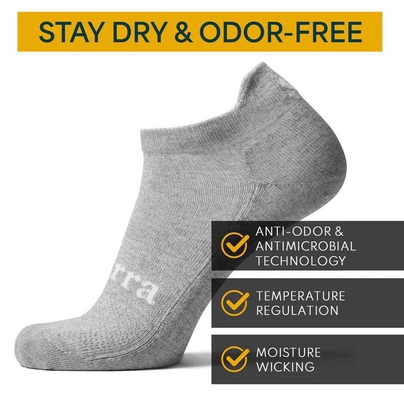 Purra Performance Adult Aeroweight Comfort No Show Socks | Wicking