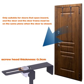 DBCOAST Over the Door Hook Coat Hook Door Coat Rack Adjustable Width and Tool-Free Installation Large Size 4 Pcs - Black