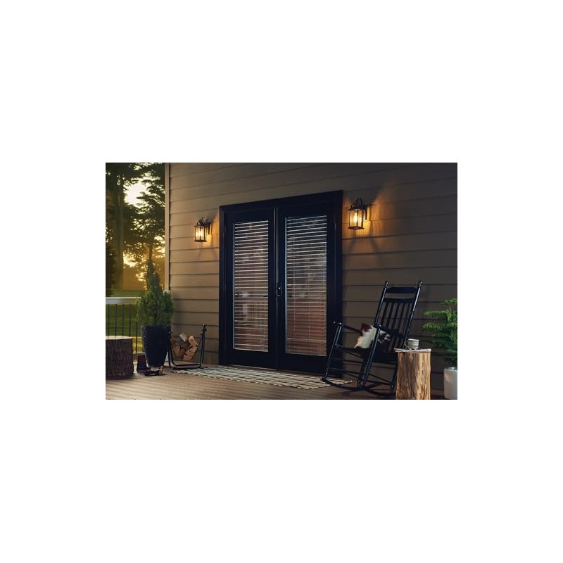 KICHLER Linford 1-Light 13.75-in H Outdoor Wall Light in Olde