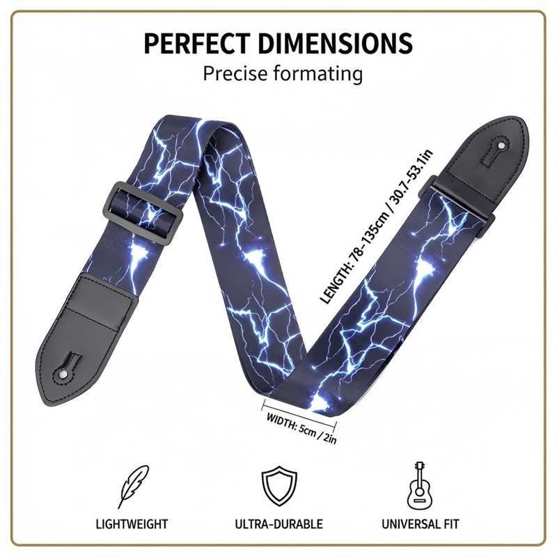 BLPRKOT Guitar Strap, Electric Guitar, Adjustable Guitar Strap, Guitar Strap
