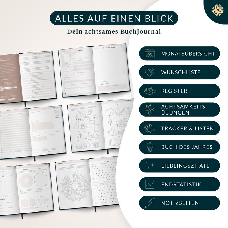 LEBENSKOMPASS Book Club - The Reading Diary & Book Journal