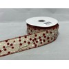 Full Roll x 10 metre 63mm Wired Natural Berries Christmas