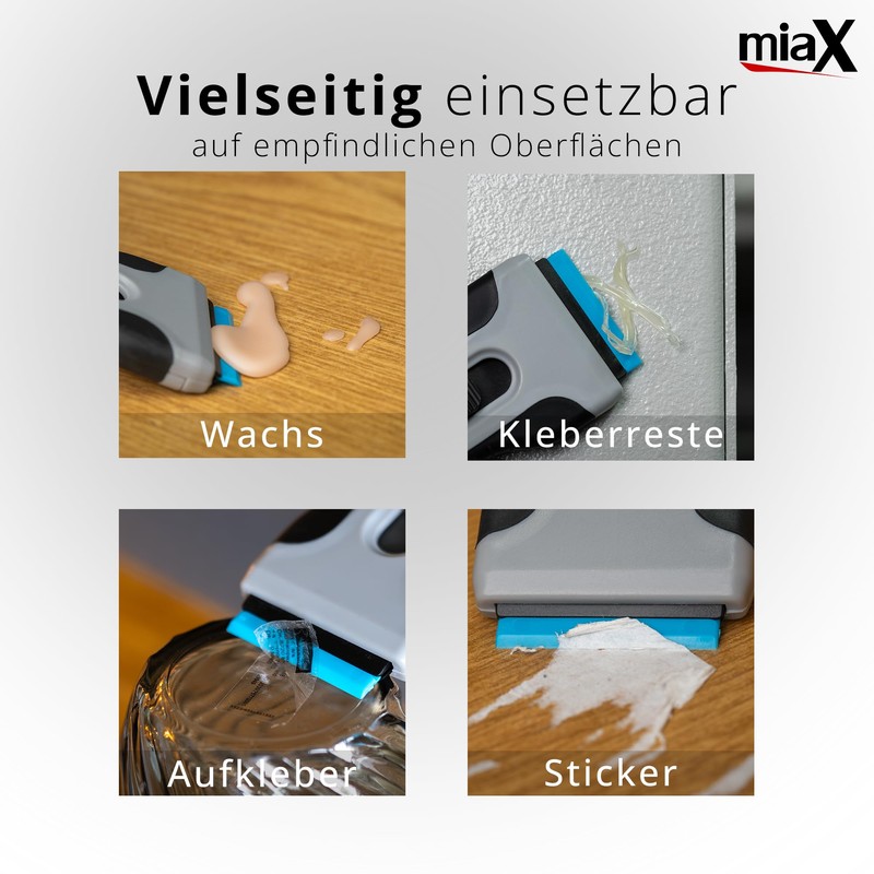 miaX Plastic Blades for Scrapers in Practical Dispenser Box -