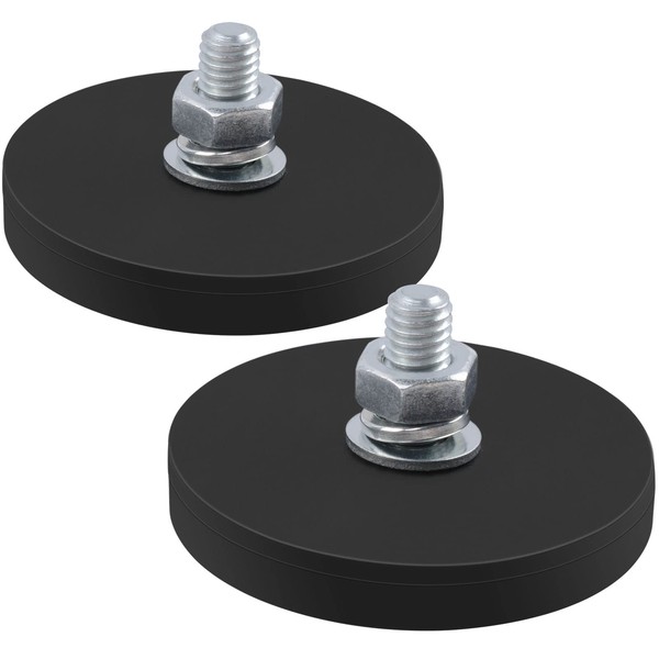 Super Strong Magnetic Round Base Neodymium Magnet Rubber Coating Strong