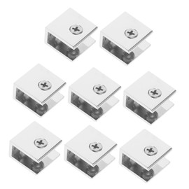 LIFKOME 8pcs Glass Clamp Brackets for Secure Shelf Fixation Versatile Clips for Home Office Bathroom Installations Easy to Install Metal Glass Holders