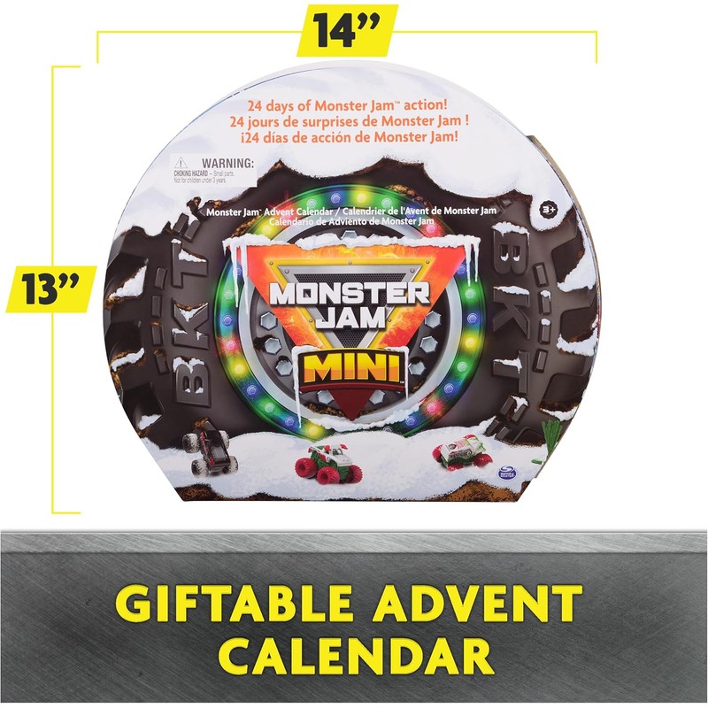 Monster Jam Calendario de Adviento 24 Días con Mini Camiones